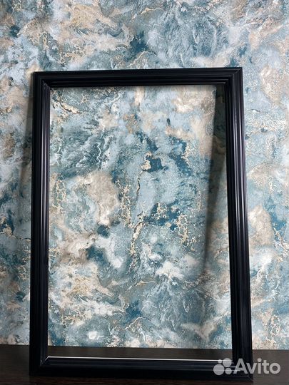 Багетная рама для картин Черная с узорами 20х30