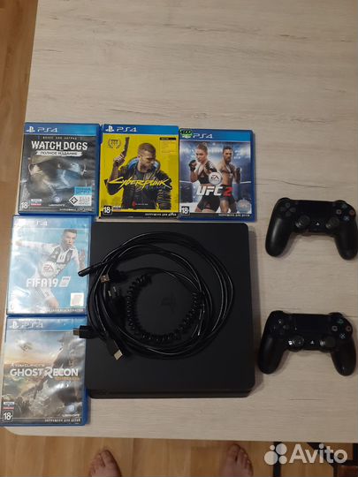 Sony playstation 4 slim 500gb с играми