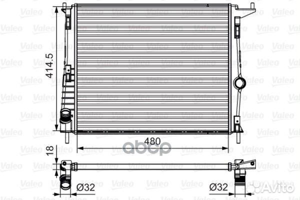 Радиатор водяной системы охлаждения двигателя 7