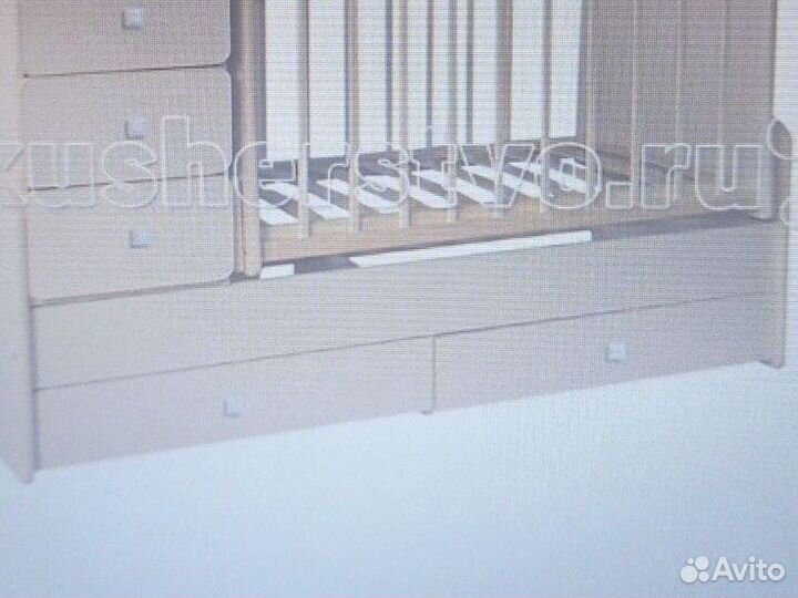 Кровать бежевая 170 на 60