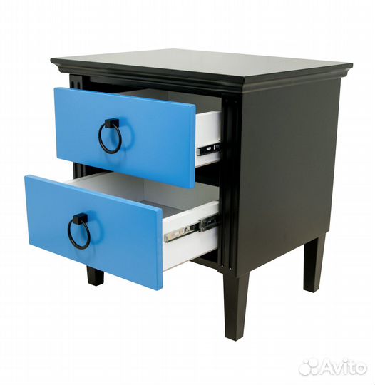 Черно-голубая тумба Nort blue модерн