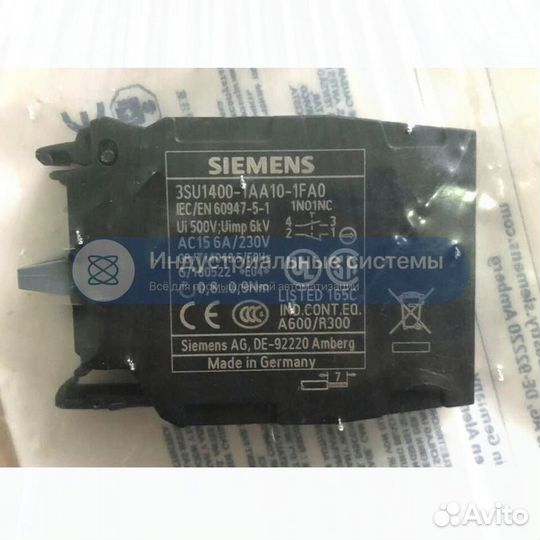 Кнопочный переключатель Siemens 3SU1400-1AA10-1FA0