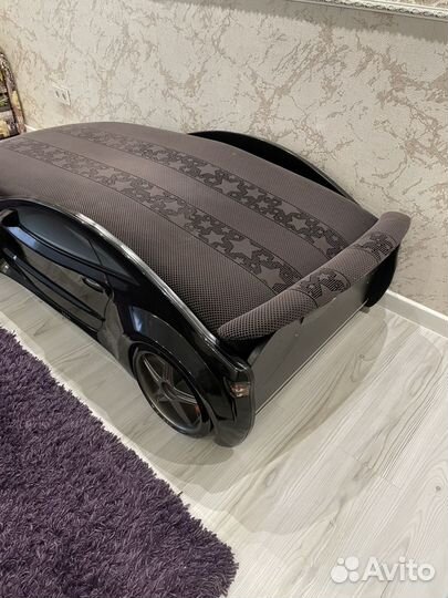 Детская кровать машинка с матрасом