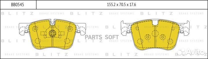 Blitz BB0545 Колодки тормозные дисковые передние