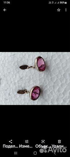 Запонки СССР серебро