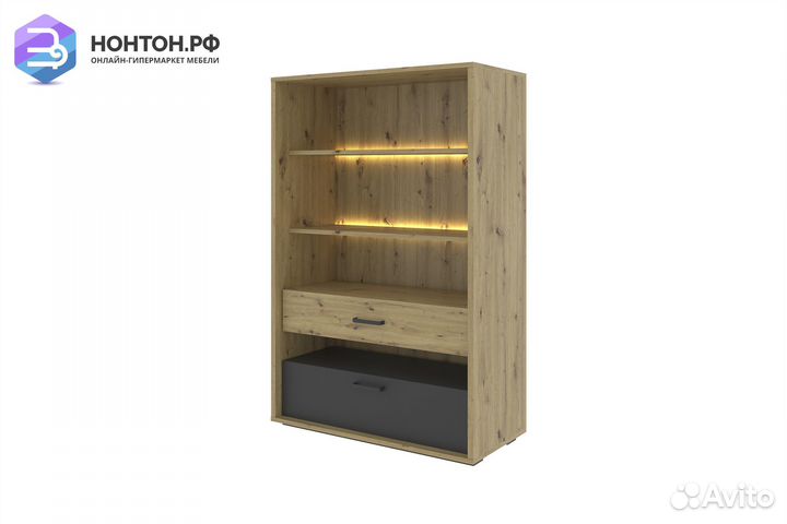 Стеллаж kubo артизан / чёрный / серый