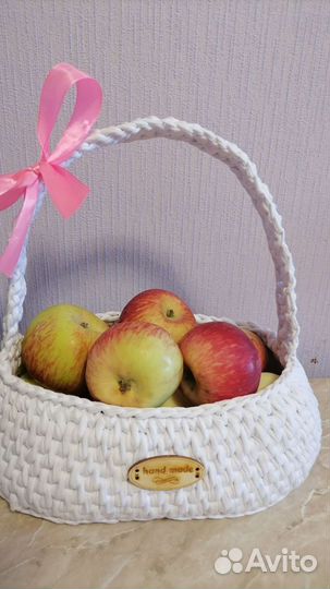 Корзина из трикотажной пряжи