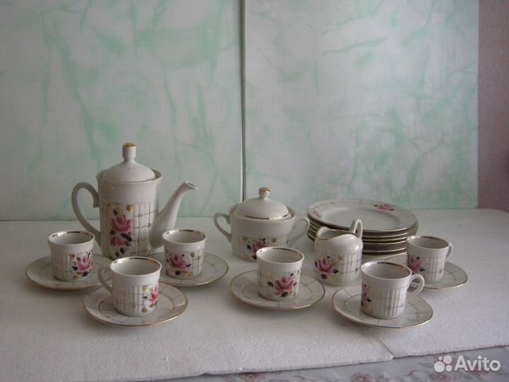 Сервиз Кофейный хайта на 6 персон 21 предмет Новый