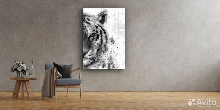 Стильная картина маслом ручная работа Тигр