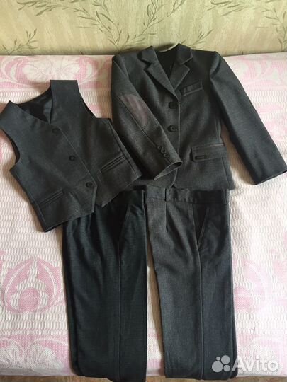 Костюм школьный тройка двое брюк
