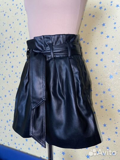 Кожаные шорты zara