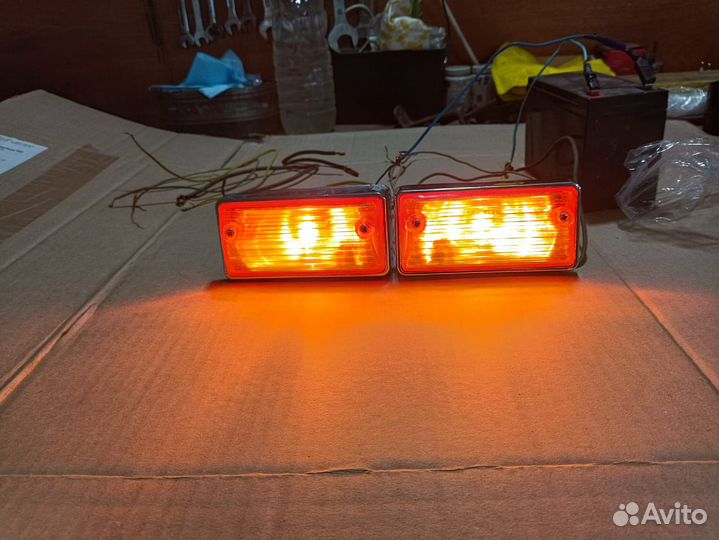 Оранжевые подфарники домиком ваз 2101 хром