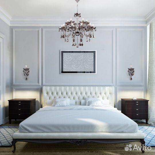 Бра настенный металлический с хрусталем классика