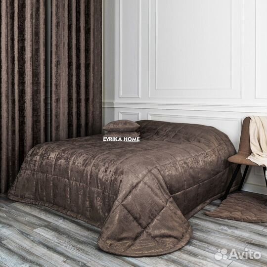 Покрывало Зарина шоколад новое плед на кровать
