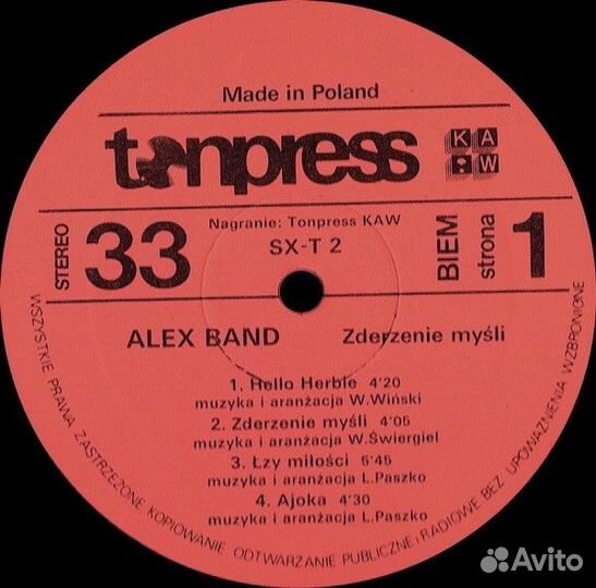 LP.Alex Band – Zderzenie Myli - 1982