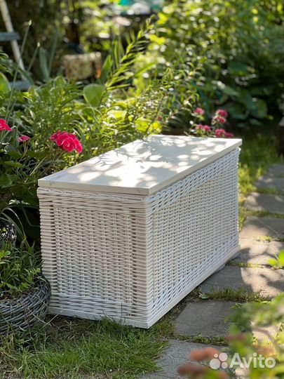 Сундук плетеный из эколозы