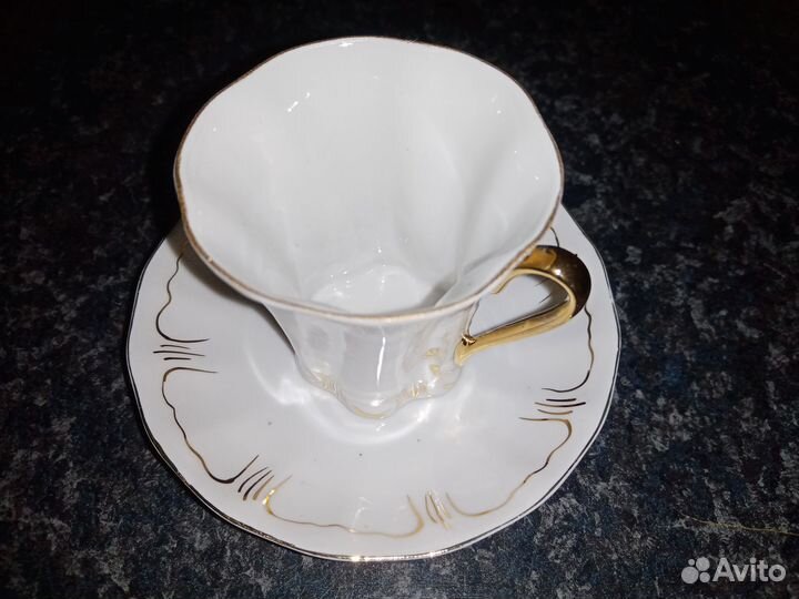 Чашка с блюдцем (кофейная пара, Вербилки, нач.90х)