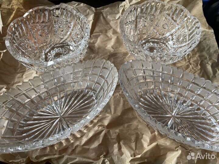 Хрусталь.Конфетница.Фруктовница.Салатник.Ваза