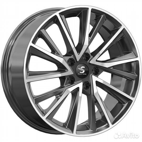 Premium Series кр010 : 7.5x18 5*114.3 Et:39 Dia:60.1 Diamond Black Gris
