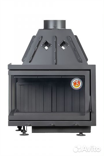 Камин Экокамин Альфа 700 LB два стекла левая черны