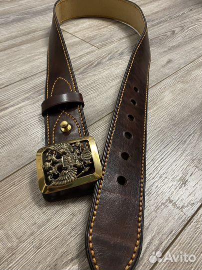 Ремень с гербом России (ручная работа)