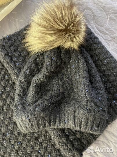 Весна осень шапка и снуд