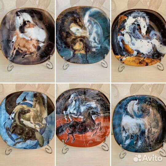 Rosenthal Германия тарелка лошади