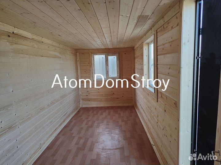 Вагончик бытовка строительная с установкой