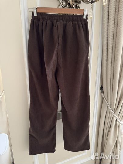 Вельветовые брюки утепленные