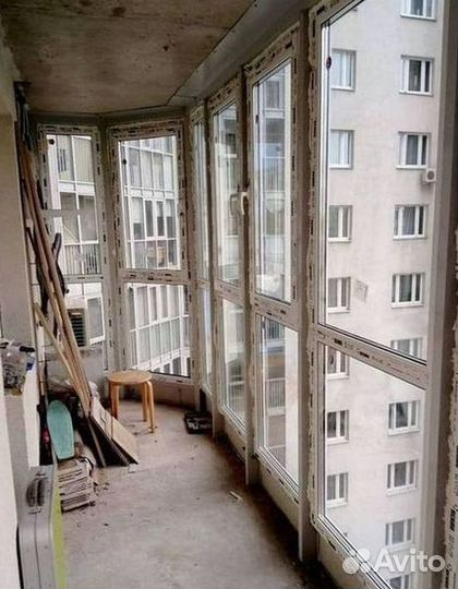 Остекление окон и балконов пвх