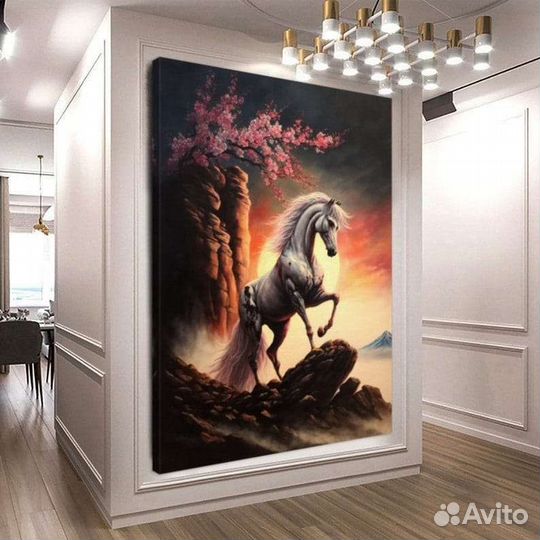 Картина на холсте маслом Грациозная лошадь