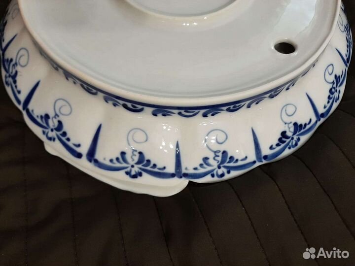 Гжель Блюдо и набор для Пасхи