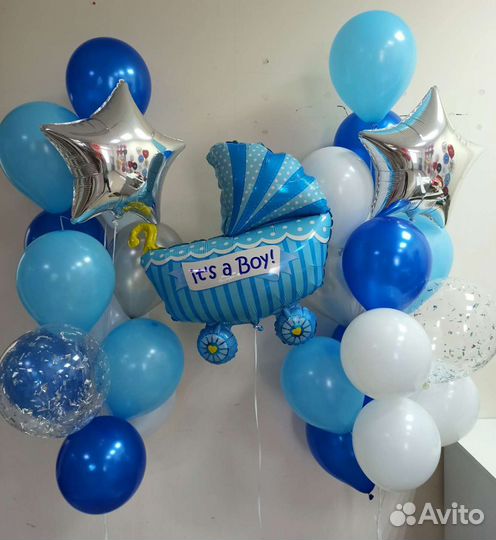 Шары на выписку из роддома новорожденного мальчика