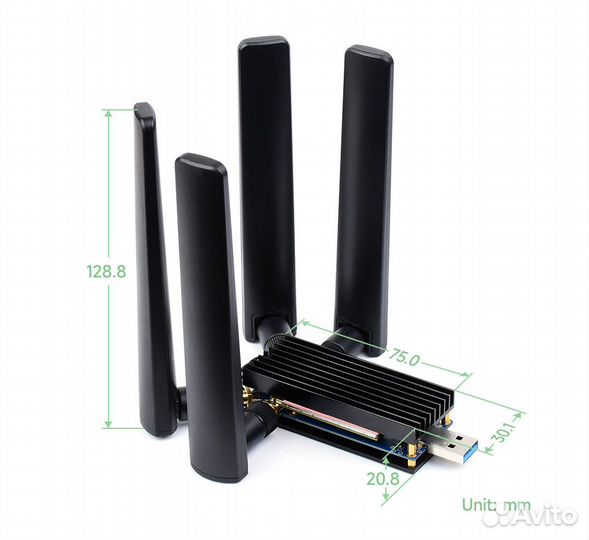 Адаптер USB для M.2 модема - Waveshare 5G Dongle