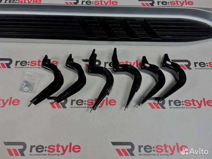 Подножки Land Cruiser Prado 120 Серебро