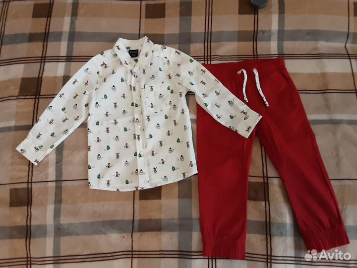 Рубашка и брюки на мальчика 98