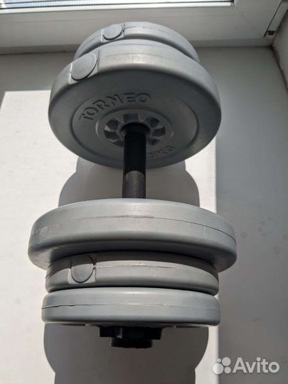 Гантели разборные пластиковые torneo 10 кг