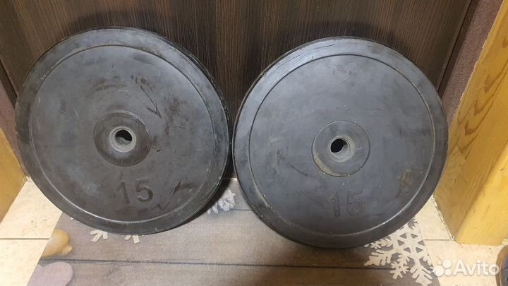 Блины для штанги 15 кг 2 шт