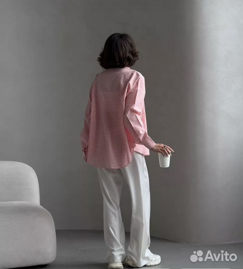 Рубашка женская розовая