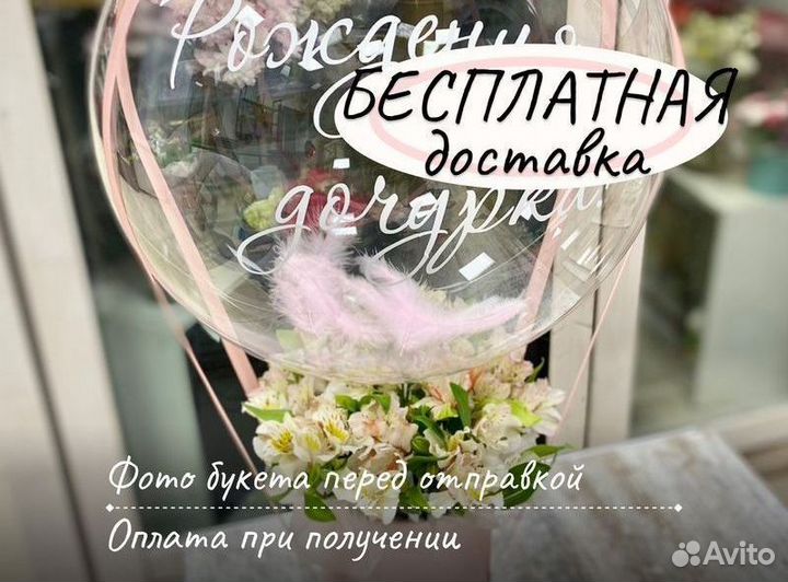 Букет Цветы под заказ с шаром