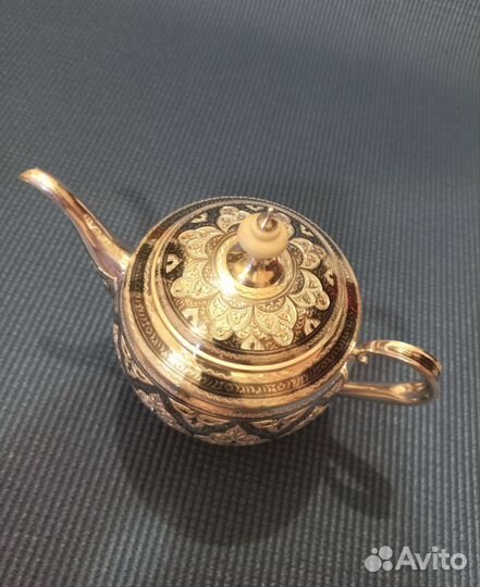 Серебряный заварочный чайник Кубачи на 500 млл