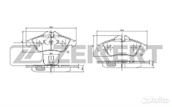 Колодки торм. диск. перед MB Sprinter (90