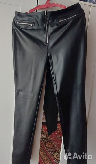 Брюки под кожу 48