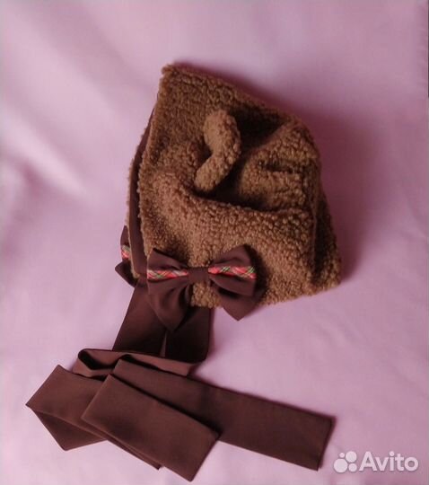 Шапка с медвежьими ушками