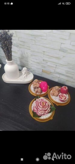 Мыло ручной работы, цветы, гипсовые изделия, свечи