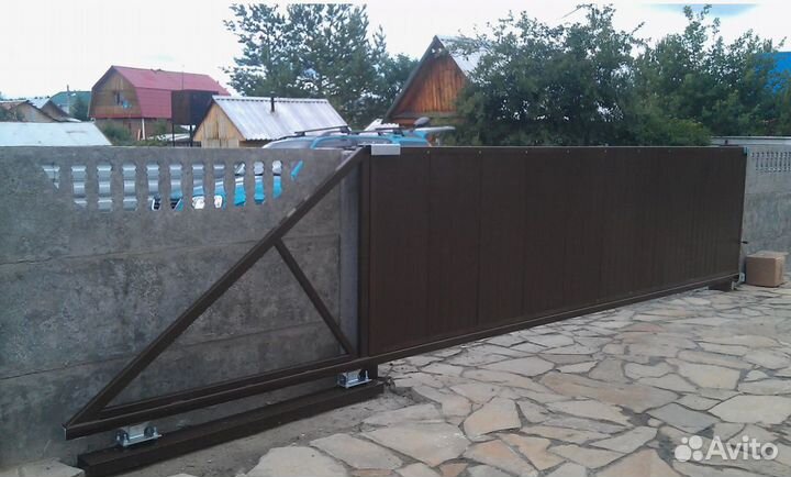 Откатные алюминиевые ворота с заполнен (Prestige)