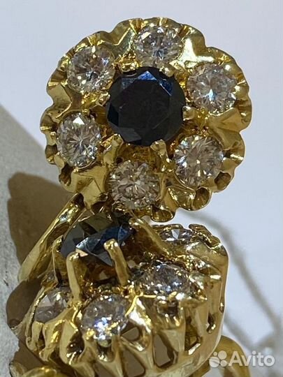 Золотые серьги/кольцо с бриллиантами