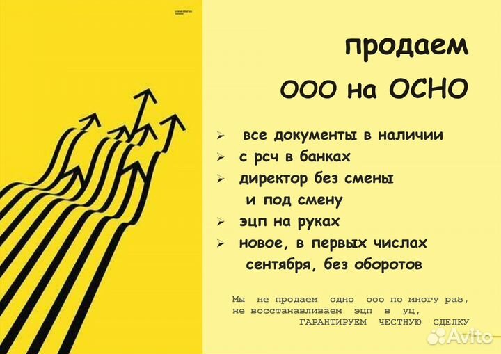 Готовый бизнес, ооо на осно с эцп