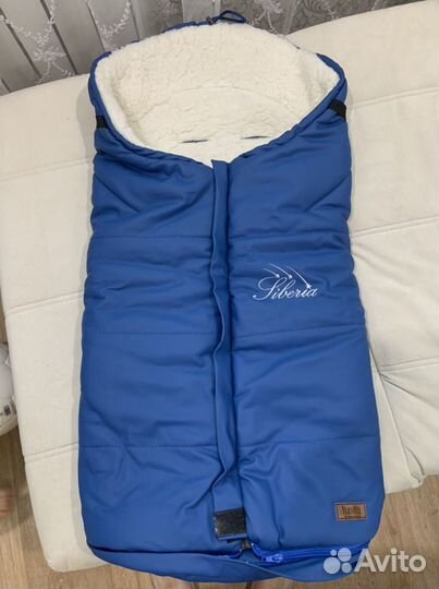 Зимний конверт в коляску на овчине