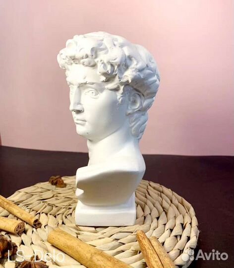 Силиконовая форма Бюст Давида молд кашпо